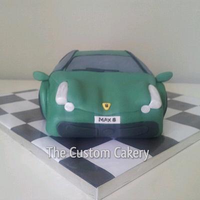 Max's Green Racing Car - Cake by The Custom Cakery
