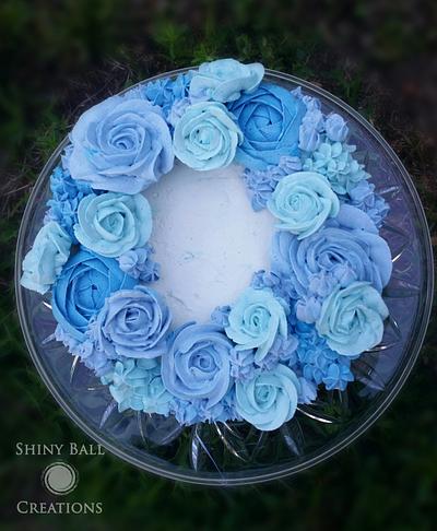 Flower Wreath Cake - Cake by Shiny Ball Cakes & Creations (Rose)