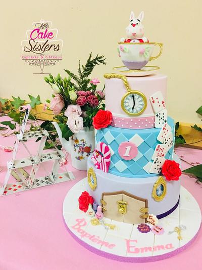 alice in wonderland 3 tier cake - Cake by little cake sisters