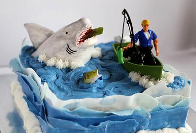 Shark Fishing Cake - Cake by Kellie Witzke