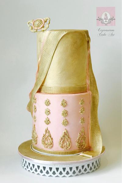 Couture Cakers collaboration 2017- Indian Couture - Cake by Expressions Cake Art (Su)