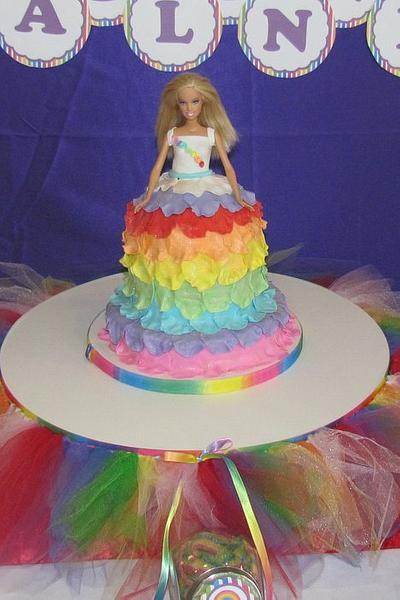 Rainbow Barbie - Cake by Jaybugs_Sweet_Shop