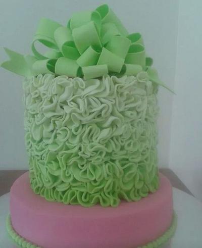 pink and lime wedding cake - Cake by apple