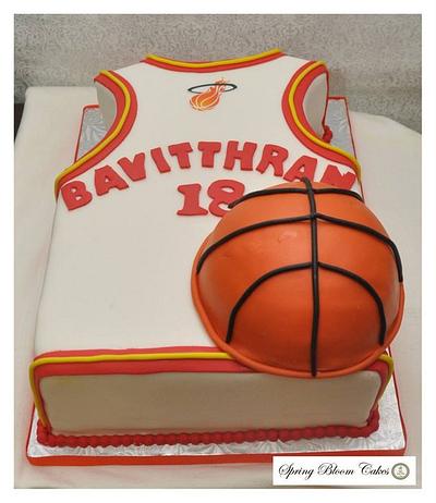 Miami Heat Jersey Cake - Cake by Spring Bloom Cakes