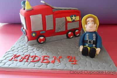 Fireman Sam Cake and figure - Cake by Deb