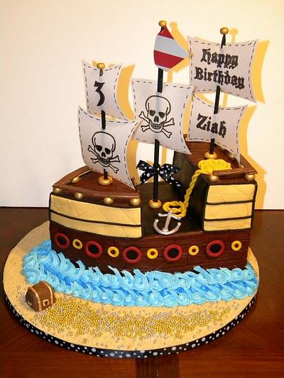 Pirate ship  - Cake by Jennifer Leonard