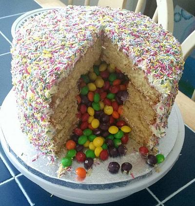Skittles pinata cake  - Cake by Joannes cakes and bakes emporium 