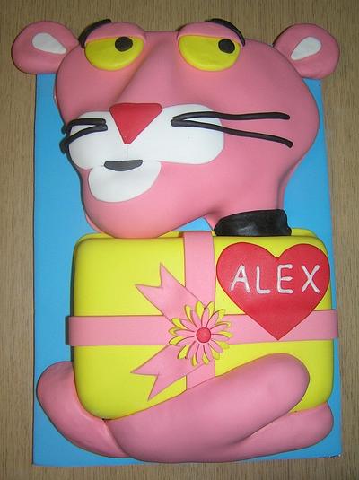 Pink Panther Cake - Cake by Barbora Cakes