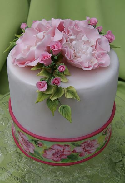 pink flowers - Cake by Katarzynka