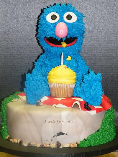 Grover's Birthday Picnic - Cake by Sweets By Monica