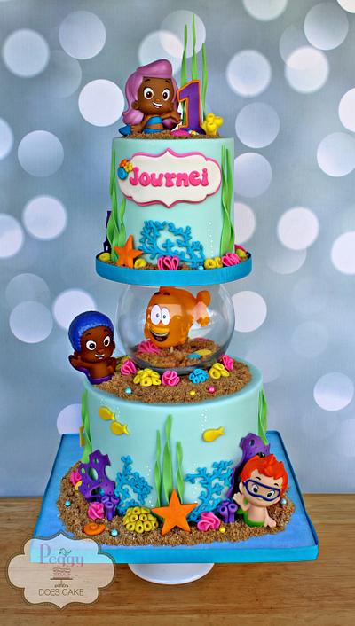 Bubble Guppies with Fish Bowl Cake - Cake by Peggy Does Cake