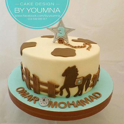 Cow boy  - Cake by Cake design by youmna 