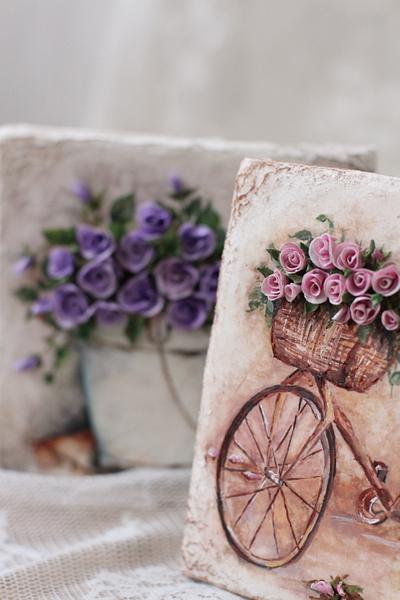 Сookies. Hand painted and sugar flowers. - Cake by Golumbevskaya Olesya