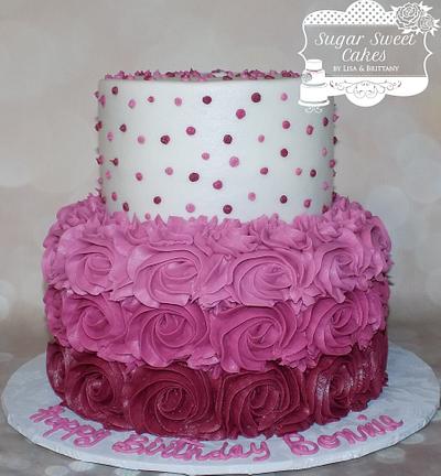 Roses & Dots - Cake by Sugar Sweet Cakes