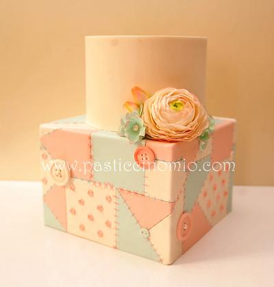 Patchwork Engagement Cake - Cake by Pasticcino Mio