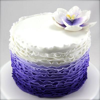 Ombre Purple Ruffle - Cake by Jo Kavanagh