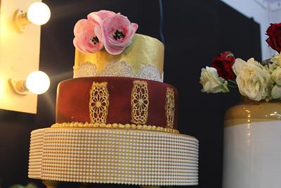 Maroon and Gold - Cake by Ankita Singhal