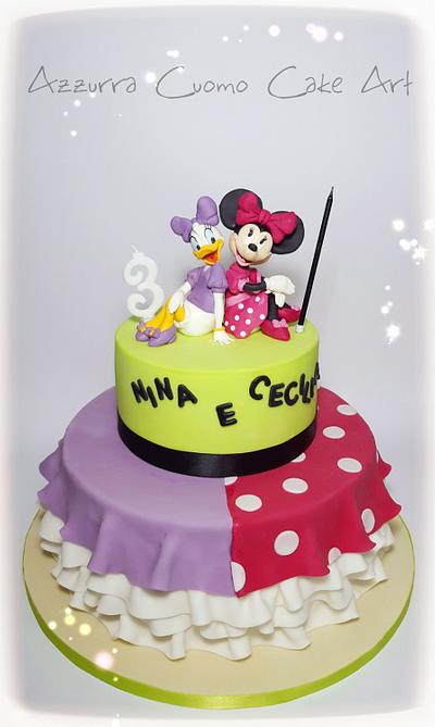 Daisy & Minnie: a cake for 2❤ - Cake by Azzurra Cuomo Cake Art