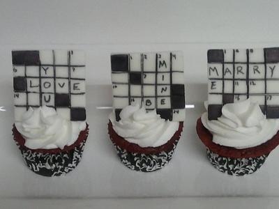 Crossword Puzzle Cupcakes - Cake by Cake Creations by Trish
