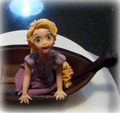 Rapunzel Lantern Scene Cake Topper - Cake by Custom Cake Designs