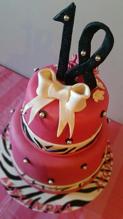 Pink and zebra cake - Cake by Justyna