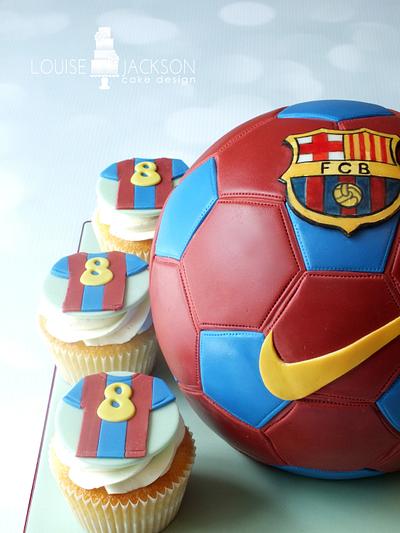 3d Barcelona Football Cake - Cake by Louise Jackson Cake Design