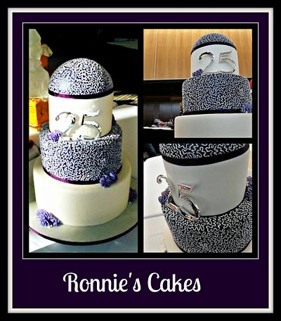 25th anniversary - Cake by Rosalynne Rogers