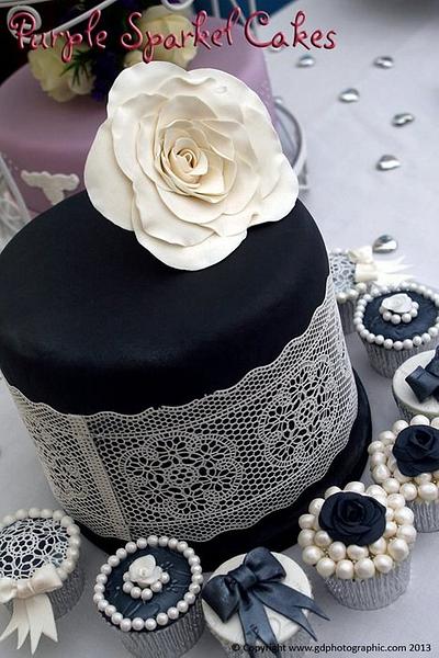 Black lace - Cake by Samantha Dean