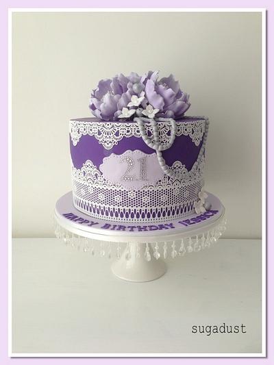 Purple Vintage - Cake by Mary @ SugaDust