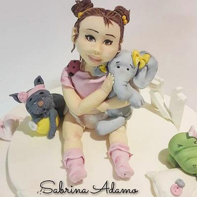 Baby girl - Cake by Sabrina Adamo 