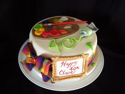 Simple Artist cake - Cake by Elizabeth Miles Cake Design