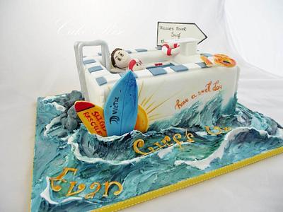 Surfing/Lifeguard Cake - Cake by Karina Leonard