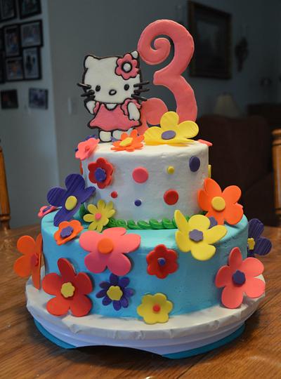 Flowers for Hello Kitty - Cake by copperhead