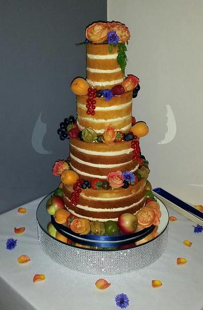 Naked Wedding Cake - Cake by Kazmick