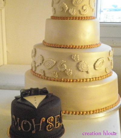 gâteau"wedding cake ivory" - Cake by creation hloua