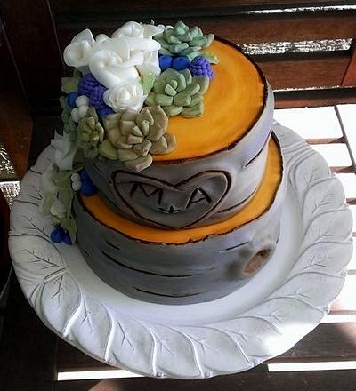 log wedding cake! - Cake by cheeky monkey cakes