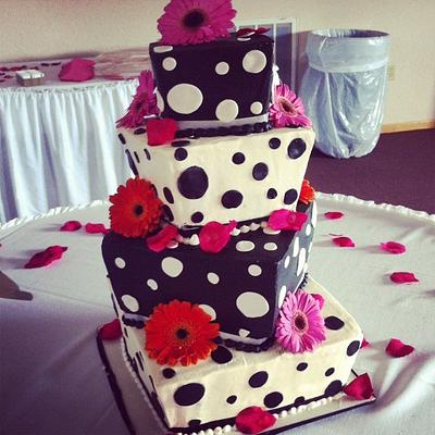 Whimsical Black & White Cake - Cake by Stephanie