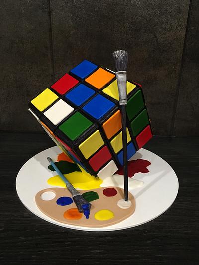 Rubik’s Cube Cake - Cake by  Sue Deeble