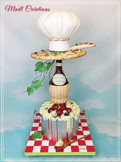 Tower cake viva l'Italia - Cake by Cindy Sauvage 