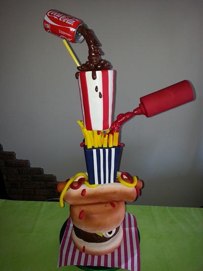 Tower Burger - Cake by ChiquiCakes