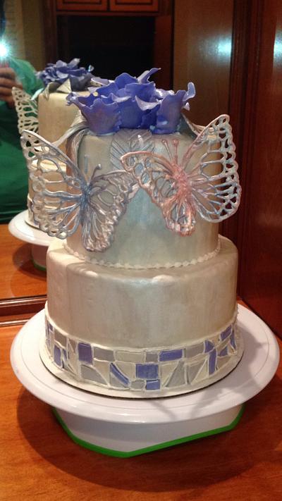 Mosaic butterfly cake - Cake by Latifa