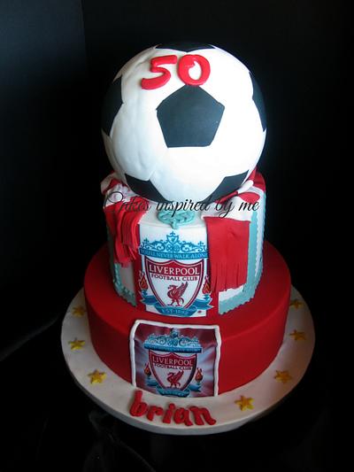 Liverpool soccer cake - Cake by Cakes Inspired by me
