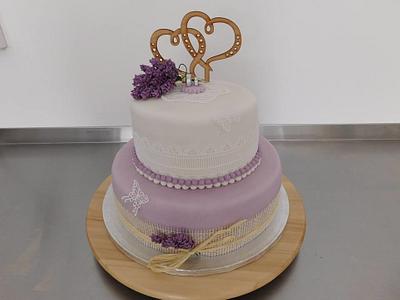 Wedding lavender cake - Cake by MilenaSP