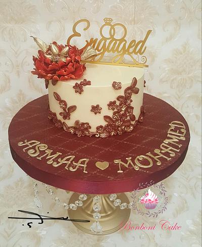 Simple engagement cake - Cake by mona ghobara/Bonboni Cake