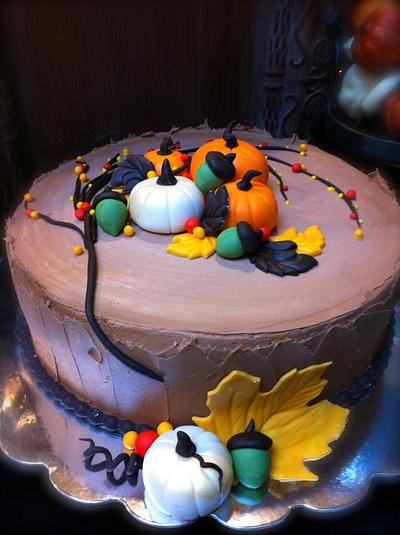 Thanksgiving Harvest  - Cake by SugarMommas Custom Cakes