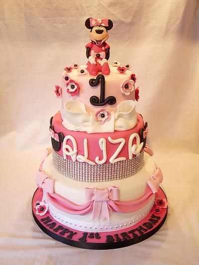 THREE TIERED MINNIE MOUSE - Cake by Grace's Party Cakes