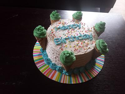 ice cream cone cake - Cake by LeTash
