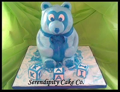 big blue bear - Cake by Serendipity Cake Company 
