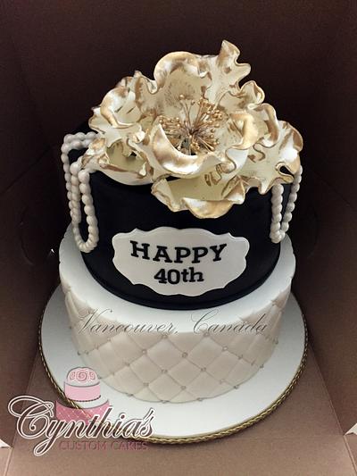 Happy 40th! - Cake by Cynthia Jones