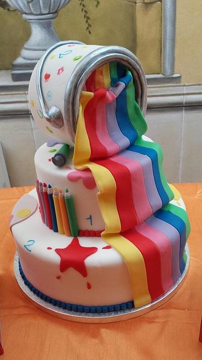 Rainbow Cake & Sweet Table - Cake by Claudia Consoli